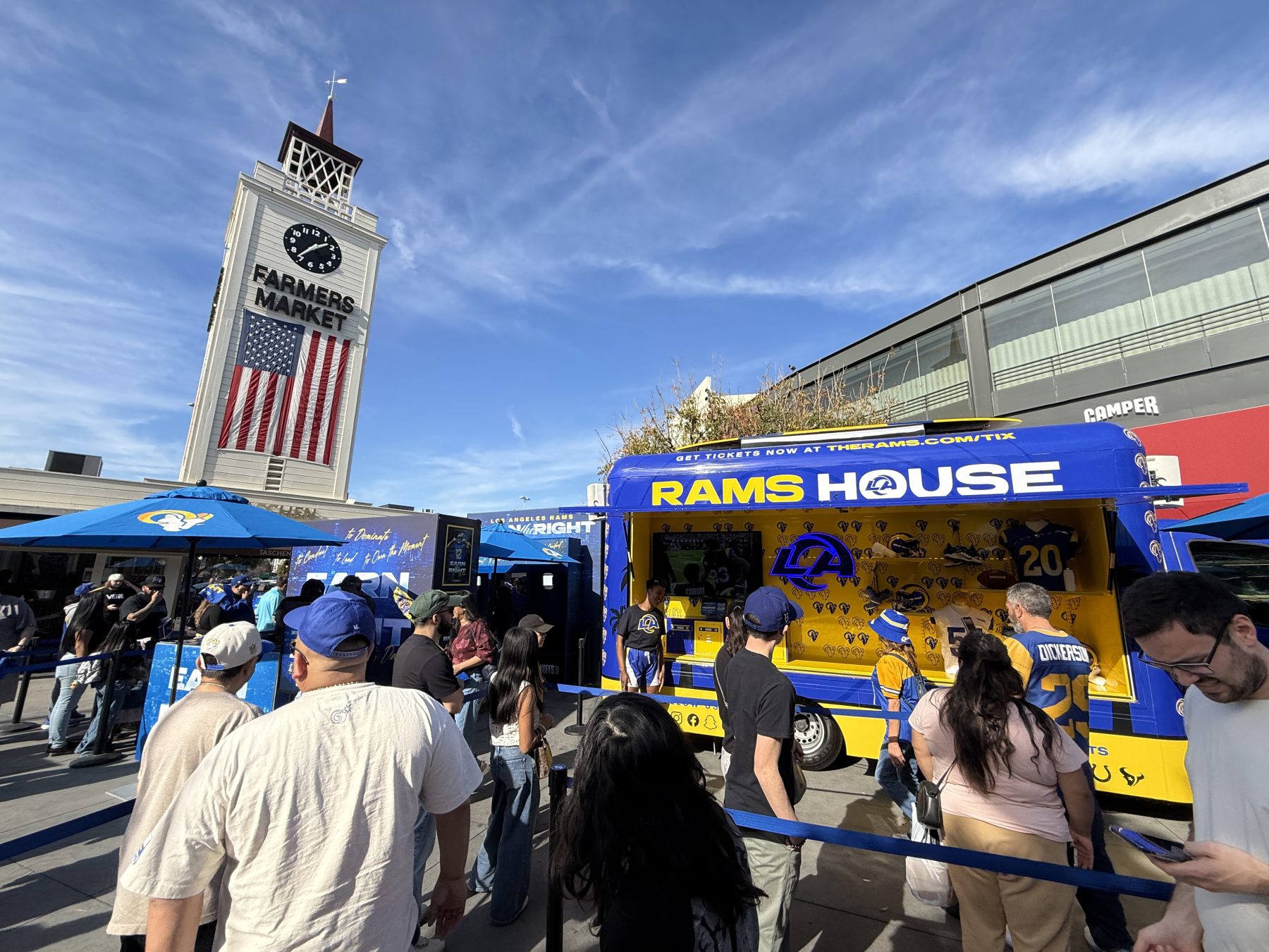 LA Rams House Earn the Right Playoff Pop-Up at The Original Farmers Market